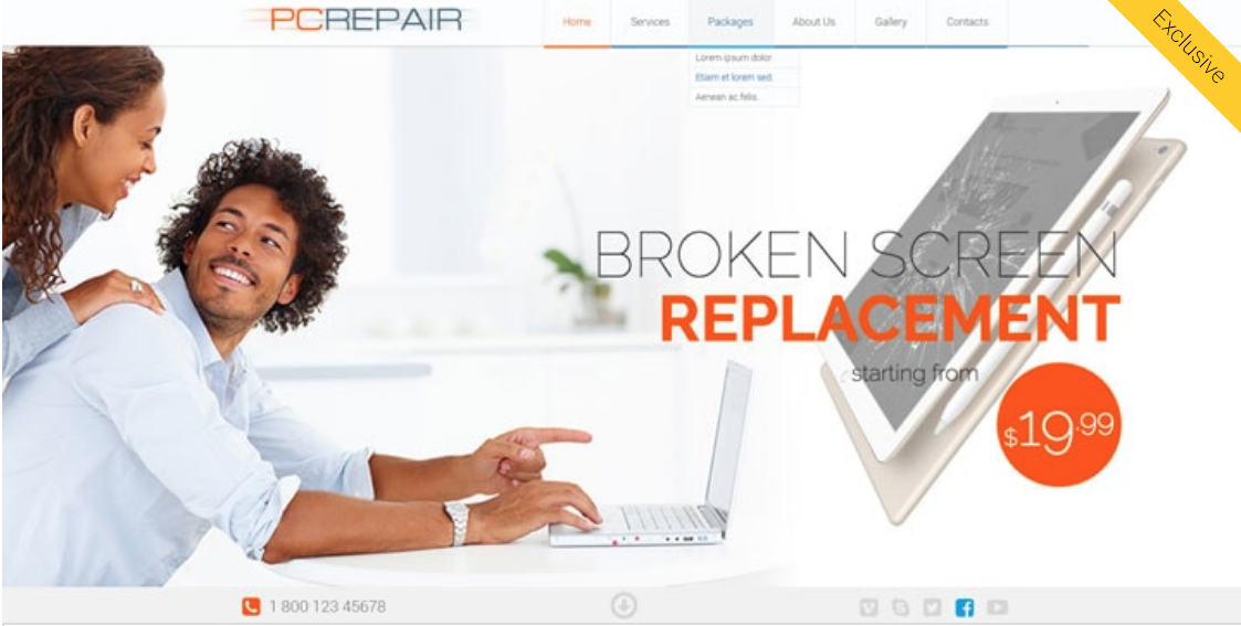 Computer Repair Website Template